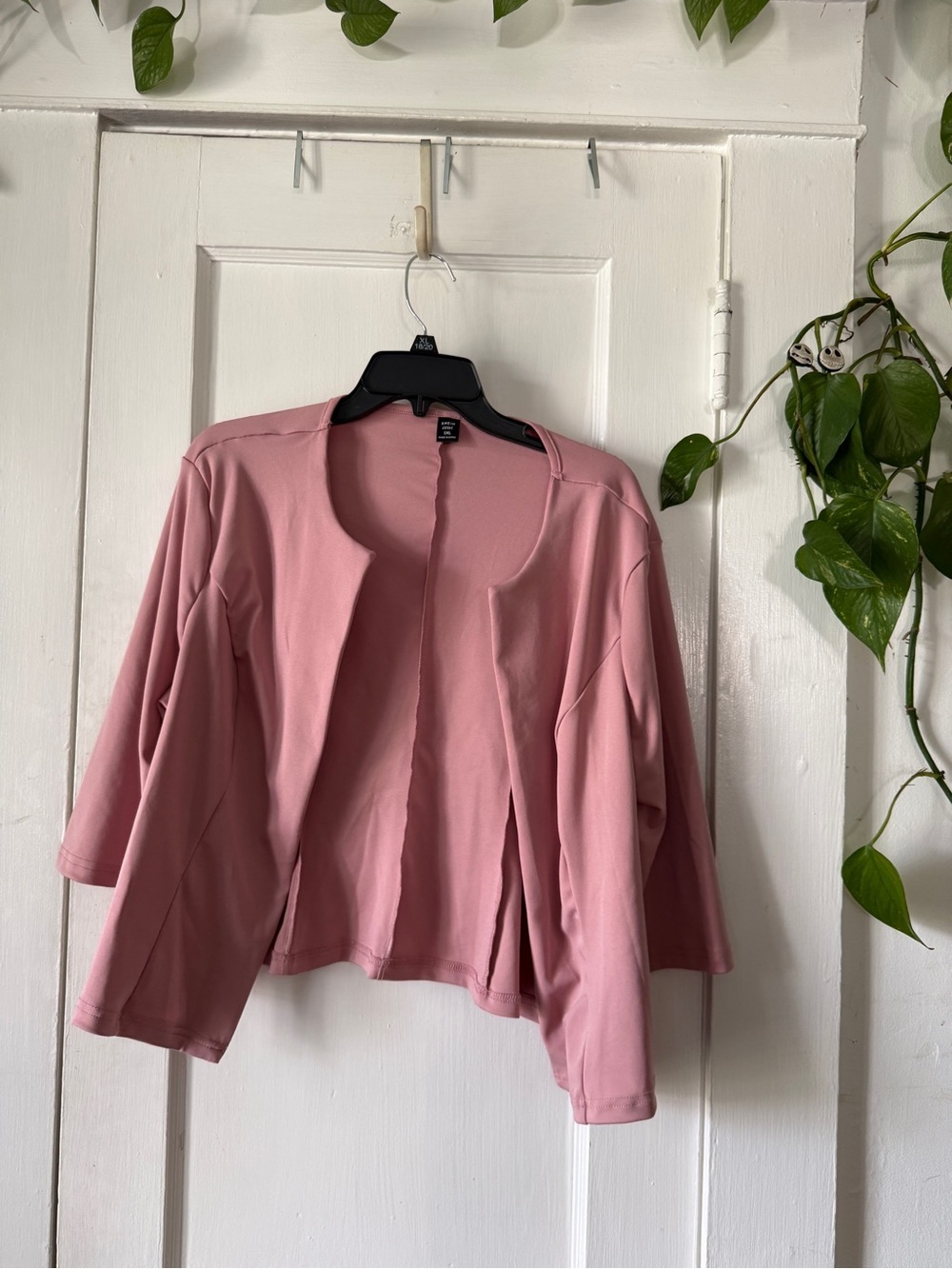 SHEIN Dusty Rose Open-Front Women's Blazer Jacket size 1XL curve